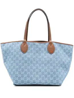 Gucci Totissima Denim Tote Bag with Monogram Pattern - Article 31561377