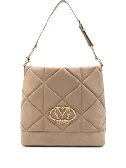Love Moschino quilted logo-plaque tote bag 31658217