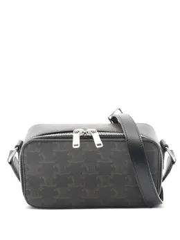 Celine 2010s Triomphe-pattern shoulder bag 31680015