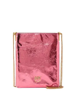 Pinko metallic-finish mini clutch bag 30379298