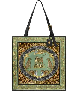 Versace animal-print baroque tote bag 31127761