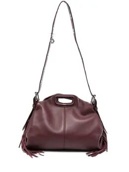 Maje fringed leather tote bag 30272821