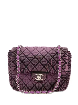 Chanel diamond-quilted denim cross body bag 31778940