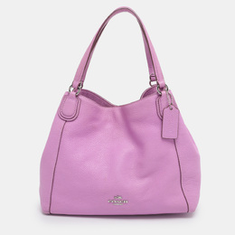 Coach Pink Leather Edie Shoulder Bag 1200036