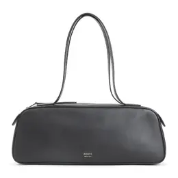 Khaite-Black Calfskin Simona Shoulder Bag-Donna 52385274495316