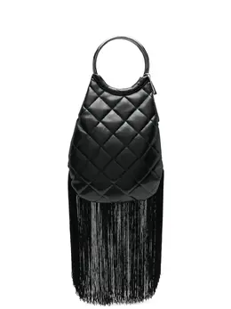 La Milanesa quilted fringed-bottom clutch 31571522