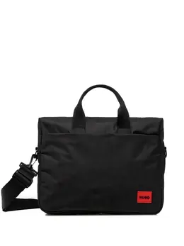 Hugo logo-patch laptop bag 31126176