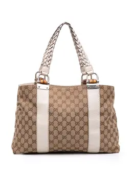 Gucci 2016-2025 Medium GG Canvas Bamboo Libeccio tote bag 31801696
