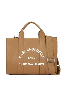 Сумка-тоут среднего размера с логотипом Karl Lagerfeld, коричневый 30685312 | коричневый