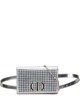 Christian Dior 2020 Metallic Patent Microcannage 2 in 1 30 Montaigne Pouch belt bag 31805245