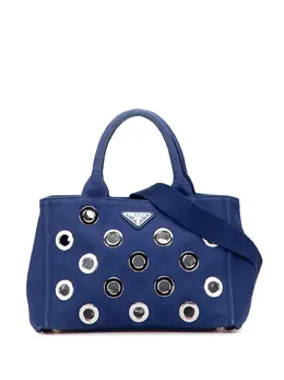 Prada 2013-2025 Small Canvas Canapa Grommet satchel 31799555