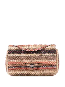 Chanel 2018 Medium Classic Tweed Double Flap shoulder bag 31782981