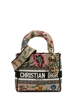 Christian Dior 2023 Mini Embroidered Canvas Mille Fleurs Lady D Lite satchel 31767318