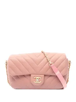 Chanel 2018 Mini Rectangular Chevron Lambskin Chain Around Flap crossbody bag 31782960