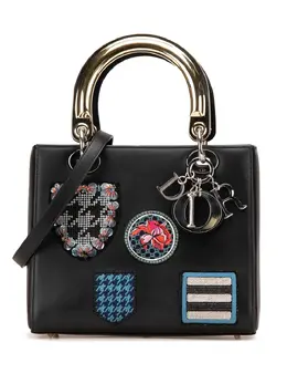 Christian Dior 2014 Medium Calfskin Patch Embellished Lady Dior satchel 31777393