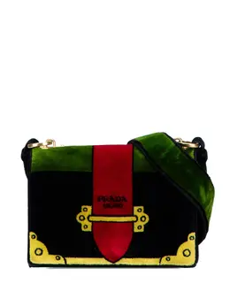 Prada 2013-2025 Velluto Ricamo Trompe L oeil Cahier crossbody bag 31777391