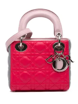 Christian Dior 2014 Mini Tricolor Lambskin Cannage Lady Dior satchel 31767739