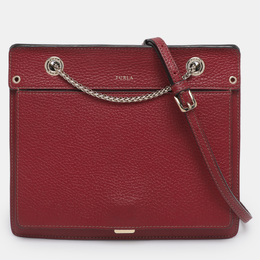 Furla Red Leather Chain Crossbody Bag 1199834