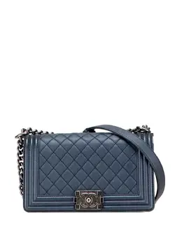 Chanel 2013-2014 Old Medium Quilted Lambskin Boy Flap crossbody bag 31783049