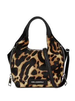Karl Lagerfeld mini K/Hardware leopard-print tote bag 30685251