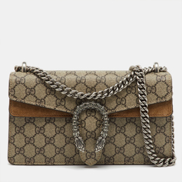 Gucci Beige GG Supreme Canvas and Suede Medium Dionysus Shoulder Bag 1199717