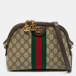 Gucci Beige/Brown GG Supreme Canvas Small Ophidia Shoulder Bag 1199594