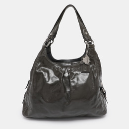 Coach Dark Green Patent Leather Madison Maggie Shoulder Bag 1199312