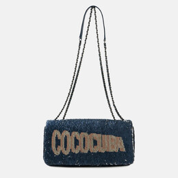 Chanel Cococuba Sequin Blue Leather Shoulder Bag 1199206