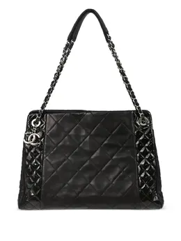 Chanel 2014 patent leather quilted tote bag 31604073