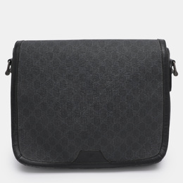 Gucci Grey GG Supreme Canvas and Leather Messenger Bag 1199396