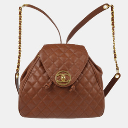 Chanel CC Brown Leather Backpack 1199330