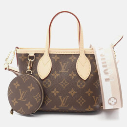 Louis Vuitton Neverfull BB Brown Beige Monogram Coated Canvas Leather Tote Bag 1199270