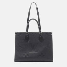 Louis Vuitton On The Go MM Black Monogram Empreinte Leather Tote Bag 1199221