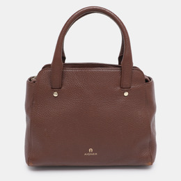 Aigner Brown Leather Satchel 1199481