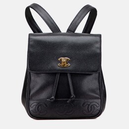 Chanel Black Caviar Triple CC Backpack 1199476