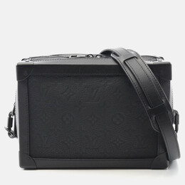 Louis Vuitton Soft Trunk Black Monogram Taurillon Leather Shoulder Bag 1199272