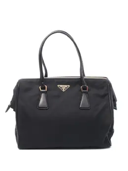 Prada 2000s Re-Nylon leather-trimmed shoulder bag 31710662
