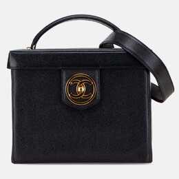 Chanel Black Caviar CC Turnlock Vanity Bag 1198937