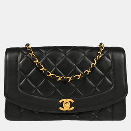 Chanel Diana Medium Black Lambskin Shoulder Bag 1198693