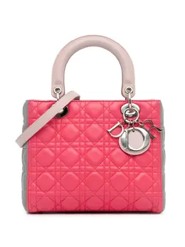 Christian Dior 2014 Medium Tricolor Lambskin Cannage Lady Dior satchel 31776991