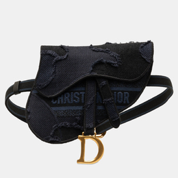 Christian Dior Saddle Blue Camouflage Canvas Belt Bag 1198559