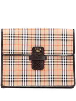 Burberry 20th Century Haymarket Check Canvas clutch bag 31761141