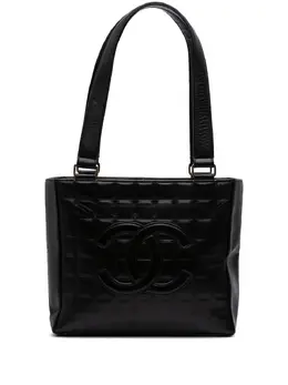 Chanel 2002-2003 CC Lambskin Chocolate Bar tote bag 31786406