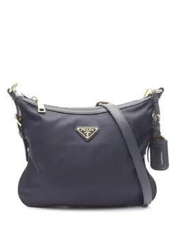 Prada 2013-2025 Saffiano Trimmed Tessuto Zip Top crossbody bag 31806162