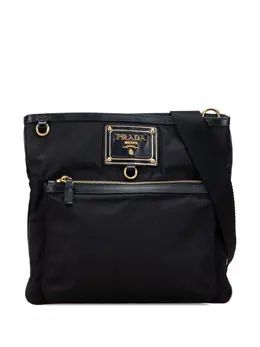 Prada 2013-2025 Saffiano Trimmed Tessuto Snap crossbody bag 31801634