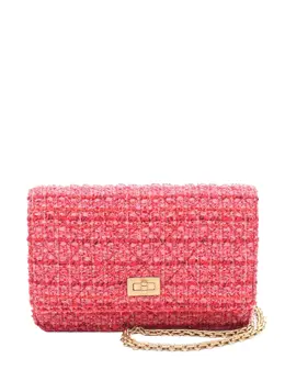 Chanel 2019 Reissue 2.55 Quilted Tweed Wallet On Chain crossbody bag 31801518