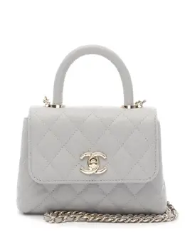 Chanel 2021-2025 Extra Mini Quilted Caviar Coco Top Handle Bag shoulder bag 31799405