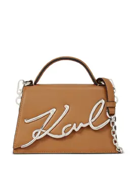 Karl Lagerfeld small signature-logo leather crossbody bag 30685249