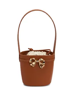 Self-Portrait bow-embellished bucket bag 30679182
