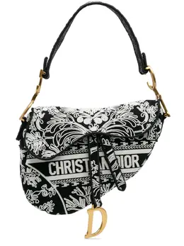 Christian Dior 2002 Canvas Embroidered Ornamental Cornely Saddle Bag shoulder bag 31767679